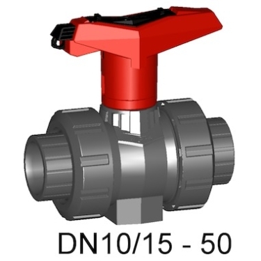 瑞士+GF+ 546型球閥,日標PVC-U手動球閥, 帶可鎖定手柄